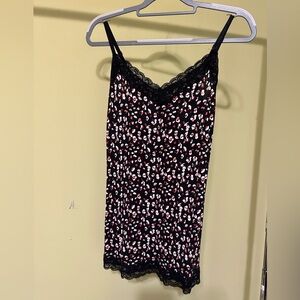 Lane Bryant Black and Pink Floral Cami